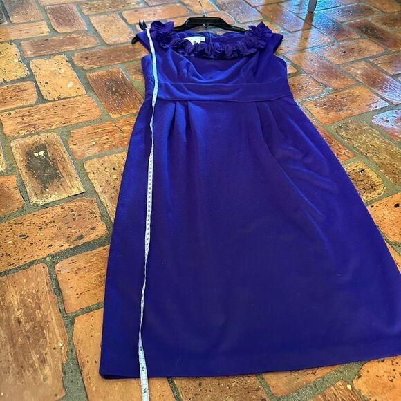 London Times Rose Neckline Purple Sheath Dress - Picture 8 of 8